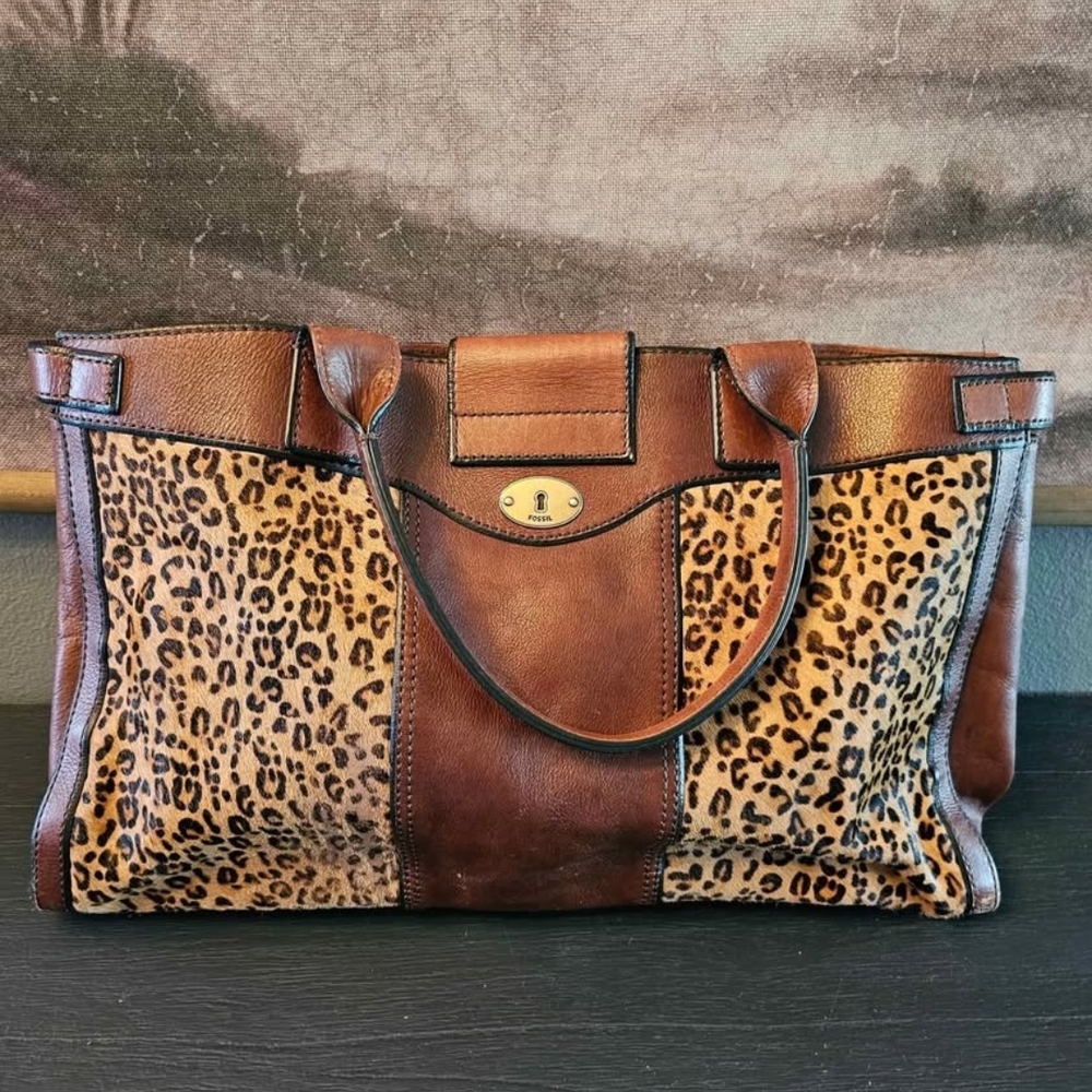 Vintage Fossil Tote Handbag